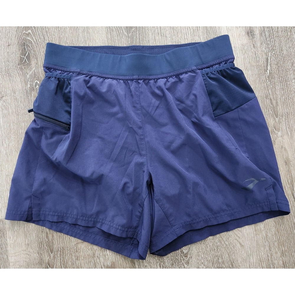 Brooks Chaser 2-in-1 Running Shorts Navy Blue Women Small 211334
